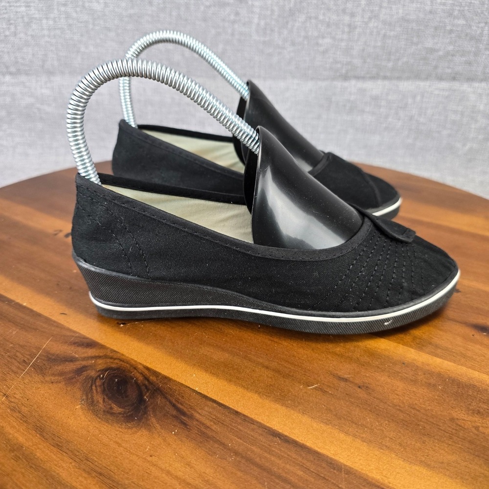 Shanghai Shuang Qian Womens Martial Arts Shoes Black Canvas Tai Chi Sz‎ 5 35